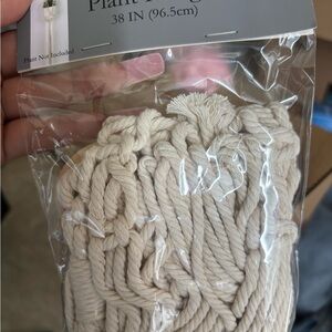 Stylish Cream Macrame Plant Hanger